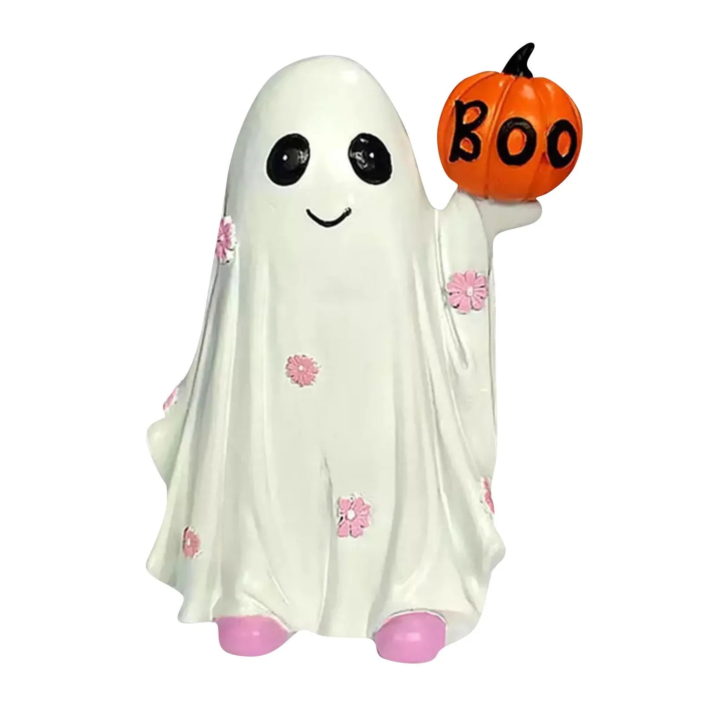 Pumpkins Ghost Resin Statue Ghost Hug Ornaments Halloween Decoration